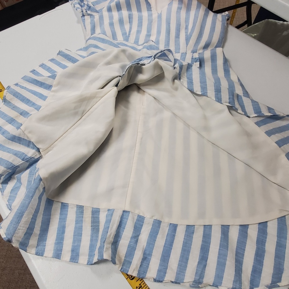 J Crew Striped Nautical Dress Size 2 Old Money Classic Ruffle Preppy Hamptons - Picture 9 of 12